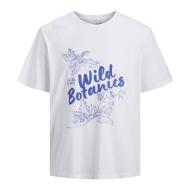 T-Shirt Blanc/Bleu Homme Jack & Jones Larri