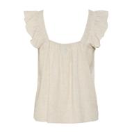 Camiseta de tirantes para mujer Pieces Pia beige ver 3
