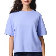 Camiseta azul de mujer de Pices Knit barato