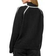 Pull Noir Femme Pieces Lola vue 2