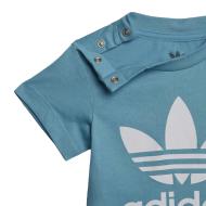 T-shirt Bleu Garçon Adidas Trefoil vue 3