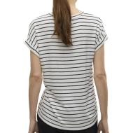 T-Shirt Rayure Blanc Femme Vero Moda Brianna 10291353 vue 2