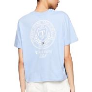 T-shirt Court Bleu Clair Femme Tommy Hilfiger Luxe 1 vue 2