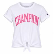 T-Shirt Blanche/Rose Fille Champion Graphic