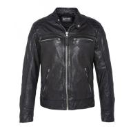 Blouson en Cuir Noir Homme Schott LCSPYDER25 pas cher