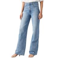 Jean Bleu Clair Femme Levi's Ribcage Wide Leg pas cher