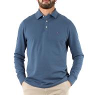 Polo Manches Longues Bleu Homme Tommy Hilfiger Aegean pas cher