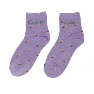 Stella Green Curieuse Women’s Mauve Floral Socks