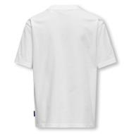 T-shirt Blanc Garçon Only & Sons Fred Life vue 3