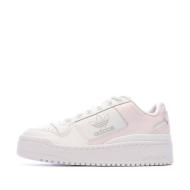 Baskets Blanches/Rose Femme Adidas Forum Bold pas cher
