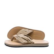Tongs Beiges Femme Tommy Hilfiger Leather Footbed