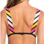 Haut De Bikini Noir à rayures Femme Roxy Pop Surf vue 2