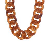 Collier chaîne en résine Marron Femme Clio Blue Lena vue 2