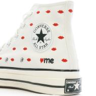 Baskets Blanches Femme Converse Chuck 70 Hi Vintage vue 7