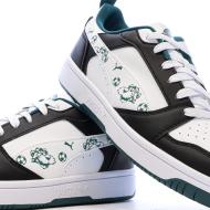 Baskets Noires/Blanches/Vertes Garçon Puma Rebound V6 vue 7