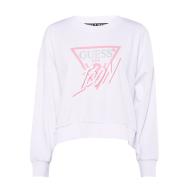 Sweat Blanc/Rose Femme Guess Icon pas cher