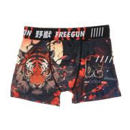 Boxer Noir/Orange à Imprimés Garçon Freegun TIG pas cher