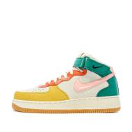 Baskets Écru/Vert/Rose Homme Nike Air Force 1 pas cher
