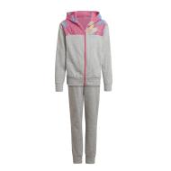 Survêtement Gris/Rose Fille Adidas Hooded pas cher