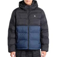 Doudoune Noir/Bleu Homme Calvin Klein Jeans Nylon pas cher