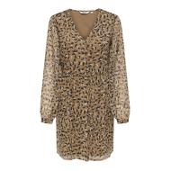 Robe Beige/Orange Femme Only Button pas cher