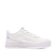 Baskets Blanches Fille Puma Carina Holo vue 2