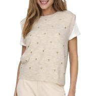 Pull Sans Manches Beige Femme Only Melody pas cher