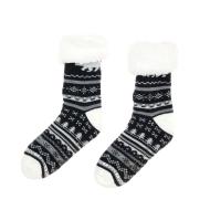 Chaussettes Molletonné Gris/Marine Homme Winter Socks Sherpa
