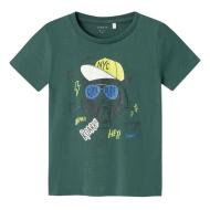 T-shirt Vert Foncé Garçon Name it Berte 13226080-MG° pas cher