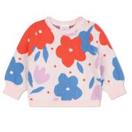 Pull Rose à Fleurs Fille Carrément Beau Y30215 pas cher