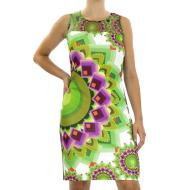 Robe Verte/Rose Femme Desigual Knitted vue 2