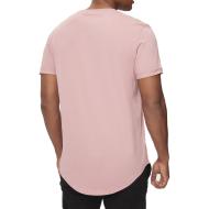T-shirt Rose Clair Homme Calvin Klein Jeans Badge Turn Up vue 2