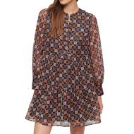 Robe Noire à Motifs Femme Superdry Long Sleeve pas cher