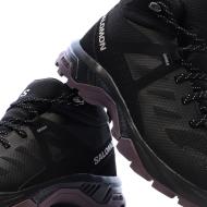 Schwarze Damen-Wanderschuhe Salomon Exeo Mid Ansicht 7