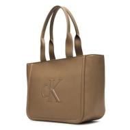 Sac à Main Beige Femme Calvin Klein Jeans Bold Medium Tote vue 2