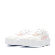 Baskets Blanches/Rose Femme Puma Carina Lift vue 6