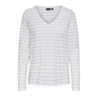 T-shirt Manches Longues Blanc/Doré Femme Pieces Milona