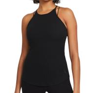 Débardeur Noir Femme Nike Yoga Pointelle Tank