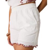Short en tissu brodé Blanc/Rouge Femme taille haute JDY Palma