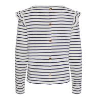 T-Shirt Rayure Marine/Blanc Femme Pieces Niana vue 2