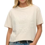 T-Shirt Blanc Femme Superdry Athletic Tonal