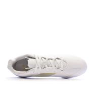 Chaussures de football Blanches/Dorés Garçon Adidas Club Fxg vue 4