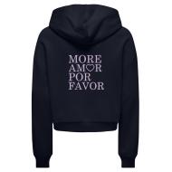 Sweat à Capuche Noir Fille Kids ONLY Amor Life vue 2