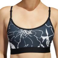 Brassière Imprimé Noir/Blanc Femme Adidas Floral pas cher