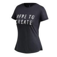 T-shirt Noir Femme Adidas Create pas cher