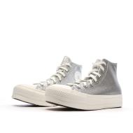 Baskets Argentés Femme Converse Chuck Taylor All Star Lift vue 6