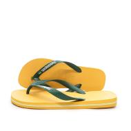 Tongs Jaune Homme Havaianas Brasil Logo pas cher
