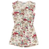 Beige/Fuchsia Girls’ Playsuit – Le Temps Des Cerises Yucagi affordable