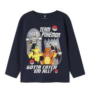 T-Shirt Manches longues Marine Garçon Name it Stern Pokemon pas cher