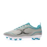 Chaussures de rugby Gris/Turquoise Homme Gilbert Cage pas cher